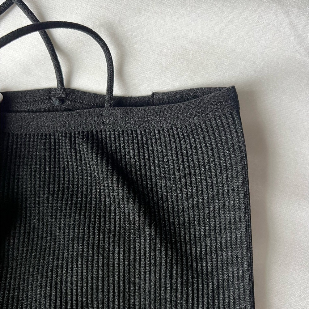 Target Black Ribbed Pencil Midi Dress
